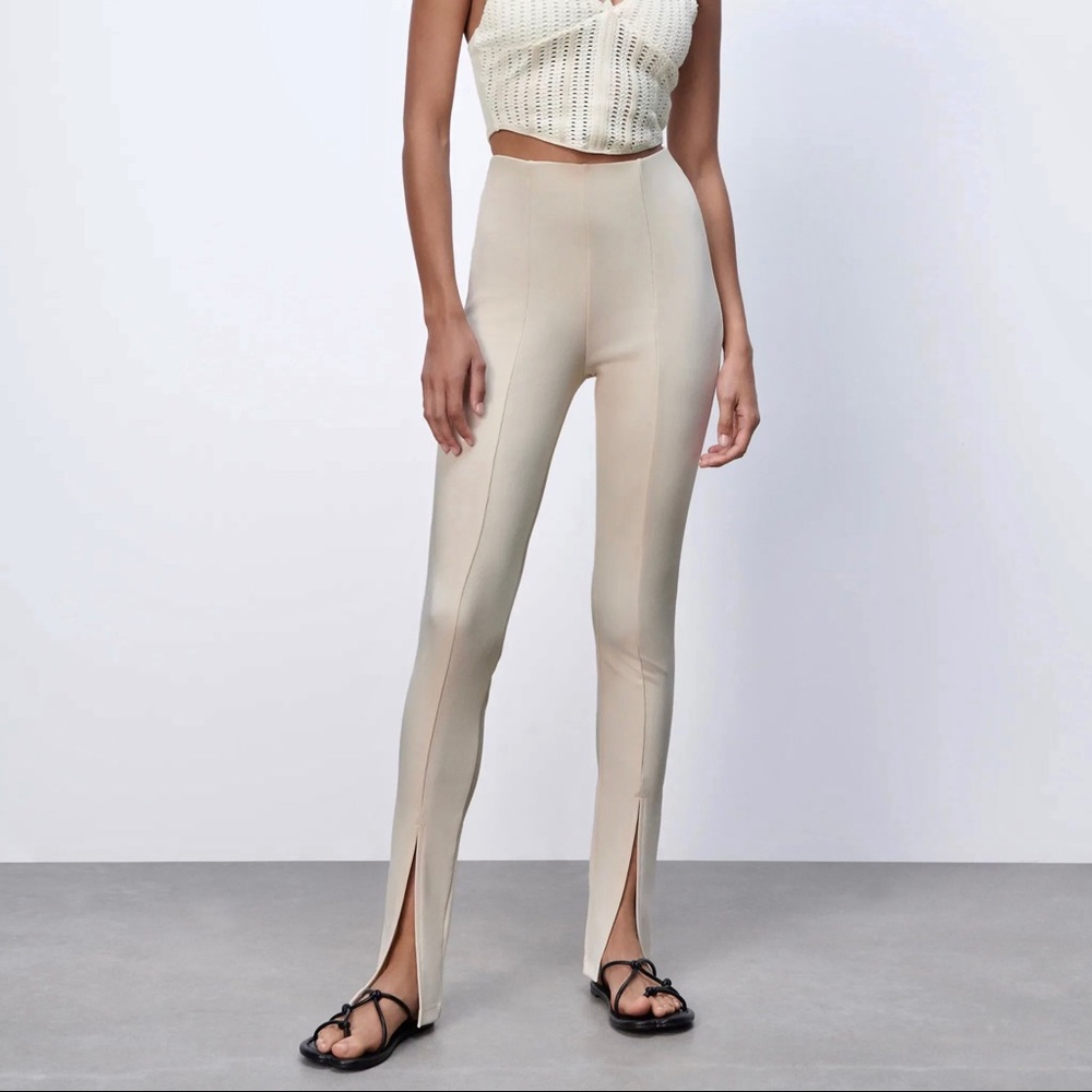 Zara front slit leggings